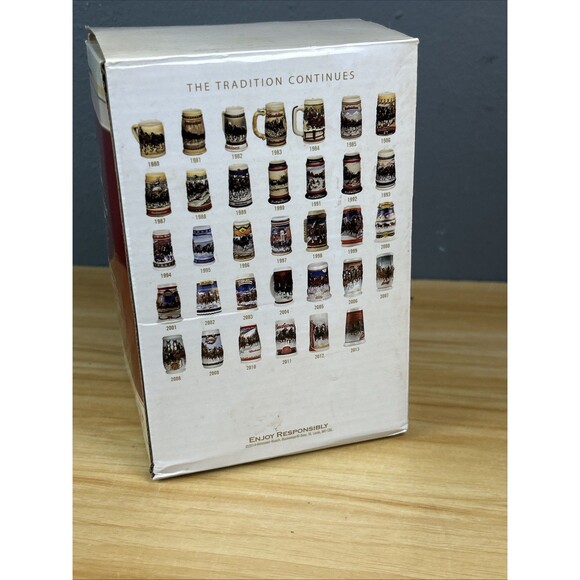 2014 Budweiser Holiday Stein "Holiday Lane" New In Box w/COA - Picture 11 of 13